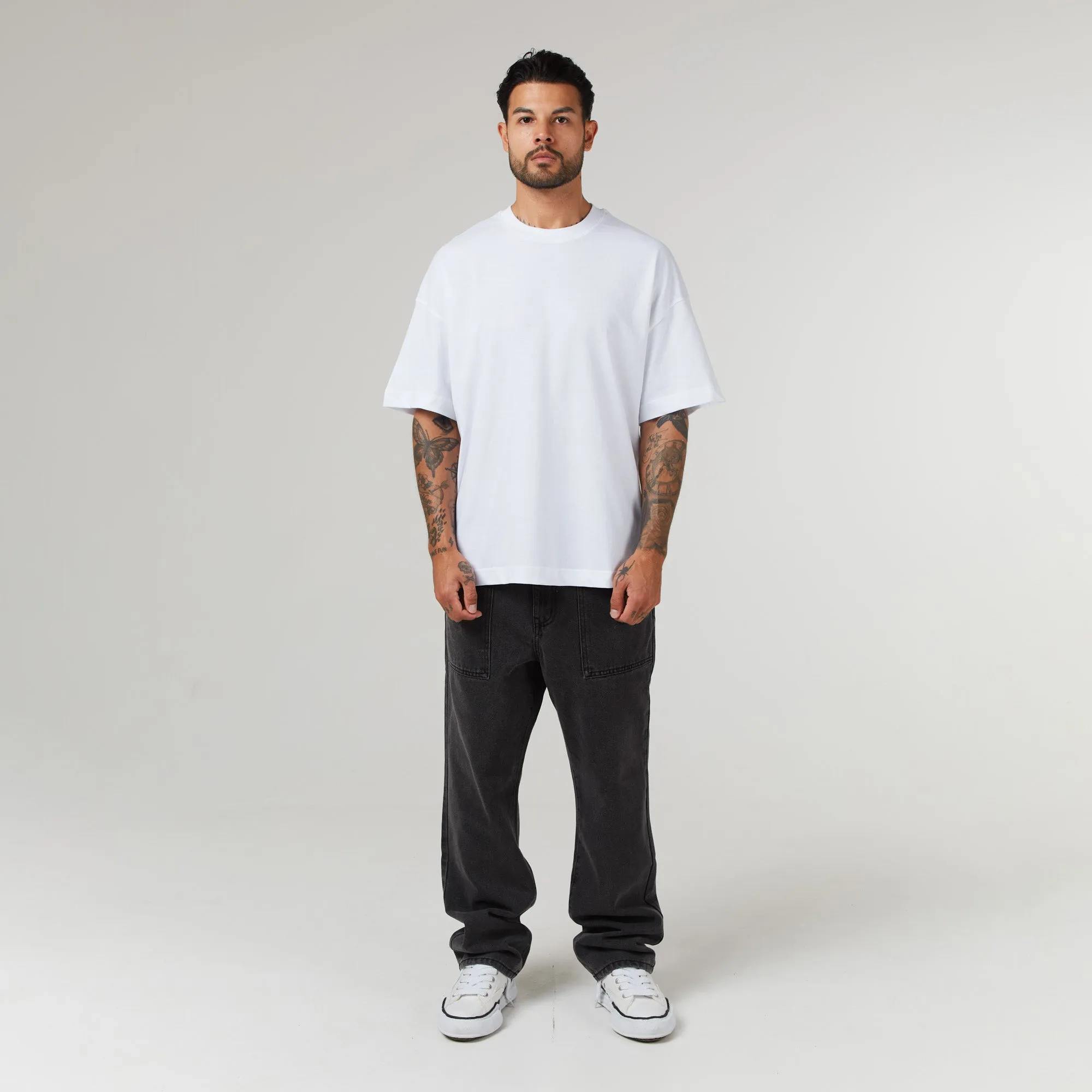 3 Pack Regular Fit T-Shirt | Dark Grey Stone White