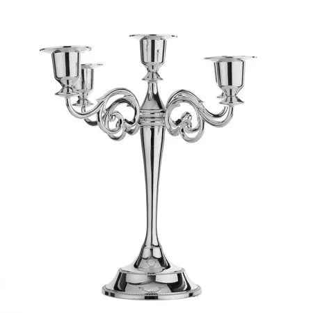 5 Arms Candle Holder, Silver Candle Stick Stand