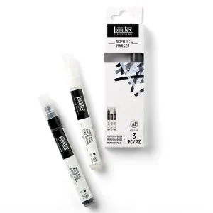 Acrylic Marker Set - 3x2mm - Monochromes