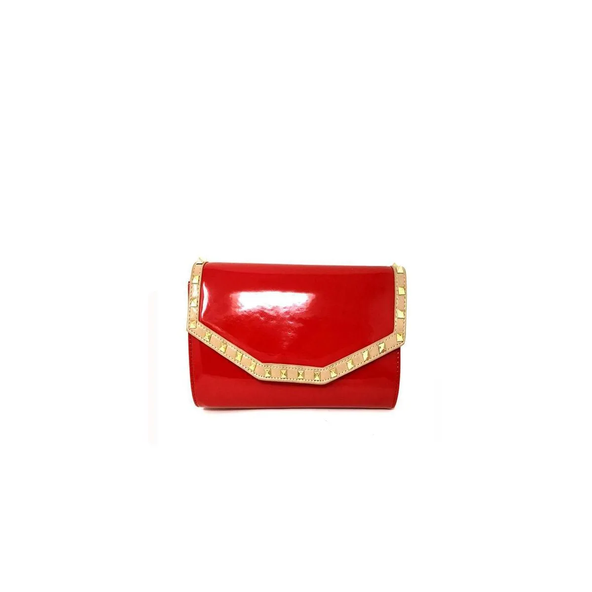 Agatha Patent Rock Stud Trim Bag