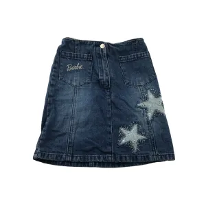 Barbie Skirt Age 5 Blue Denim Applique Stars Cotton