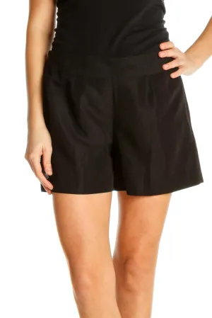 Black Solid Chic Shorts