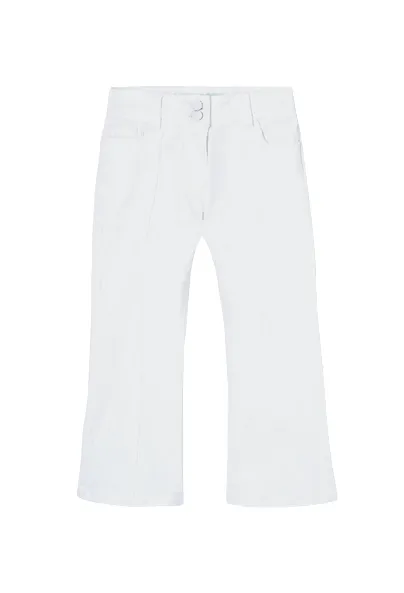 Boboli Pantalone a zampa elasticizzato  per ragazza 438016 1100 bianco