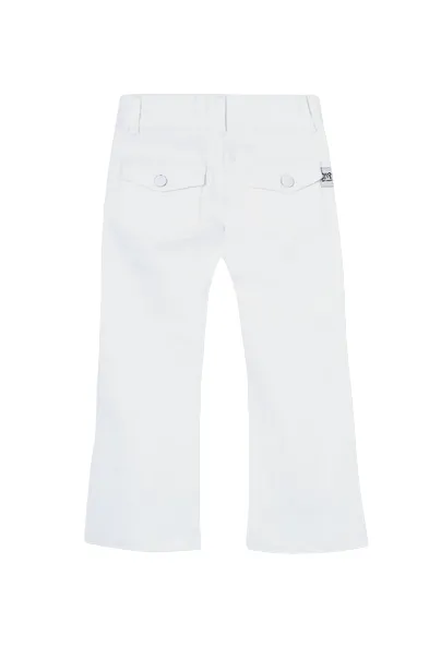 Boboli Pantalone a zampa elasticizzato  per ragazza 438016 1100 bianco