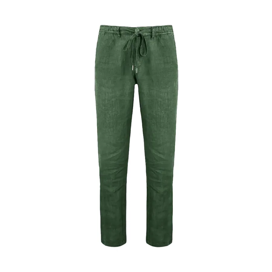 Bomboogie pantalone casual da uomo in lino Gang PMGANGTLCC verde oliva