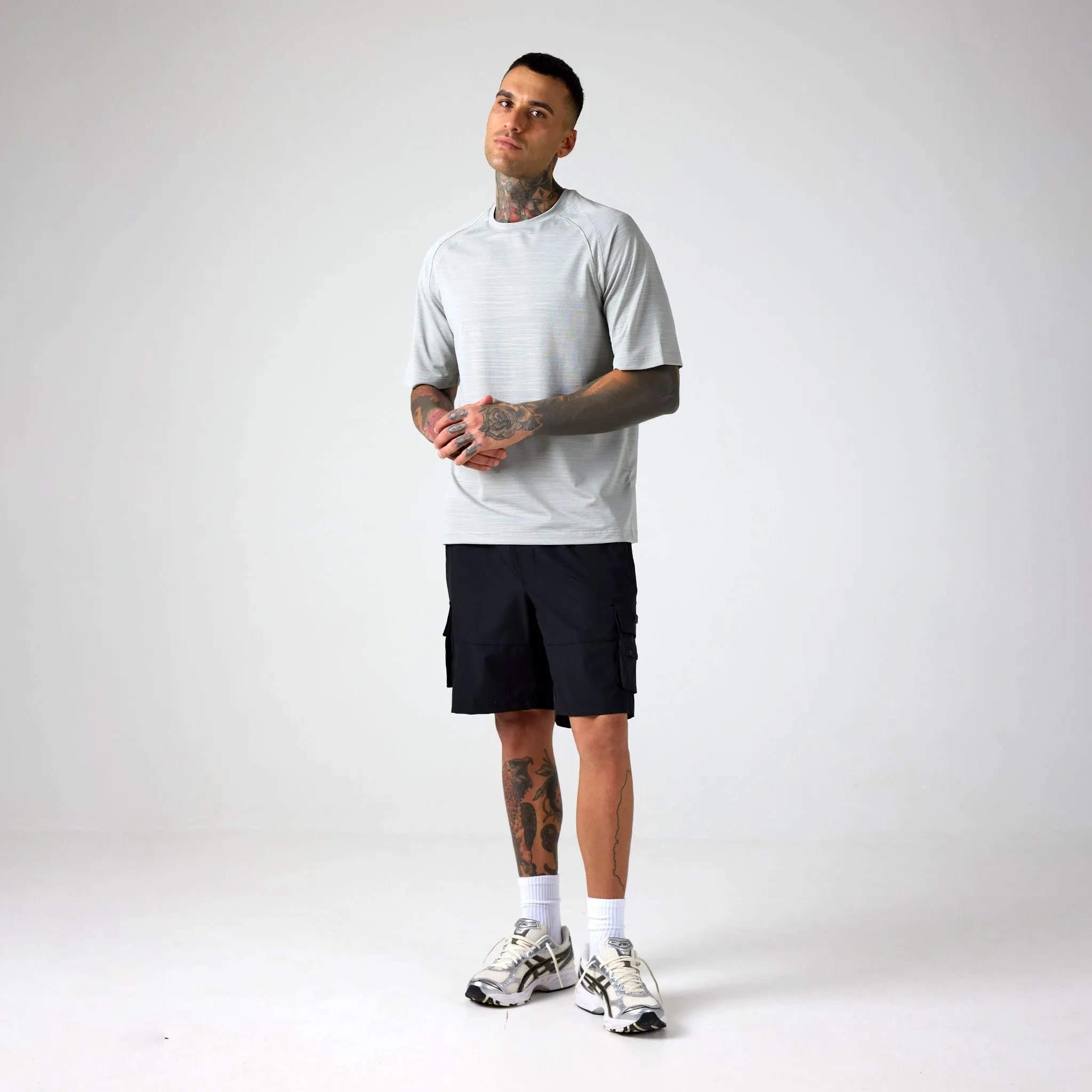 Box Fit Tech T-Shirt | Fog Grey