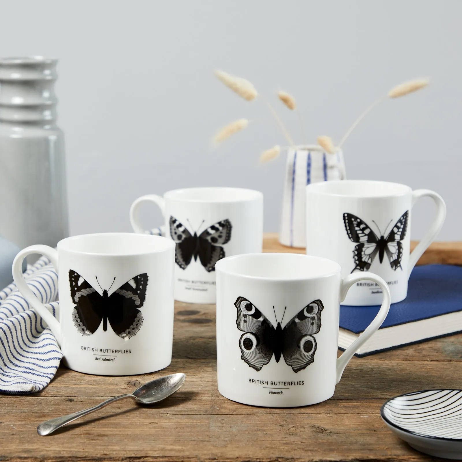 'British Butterflies: Red Admiral' Fine China Mug