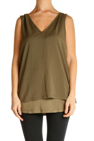 Brown Solid Chic Blouse