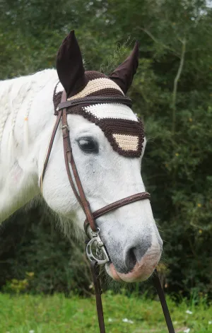 Brown, Tan, and Ivory Stripe Fly Bonnet