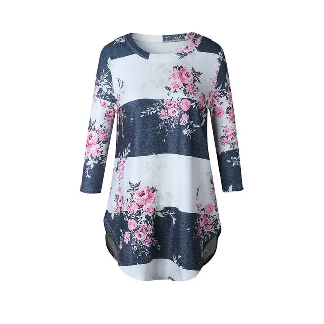 Casual Floral Printed Long Sleeve Shirt