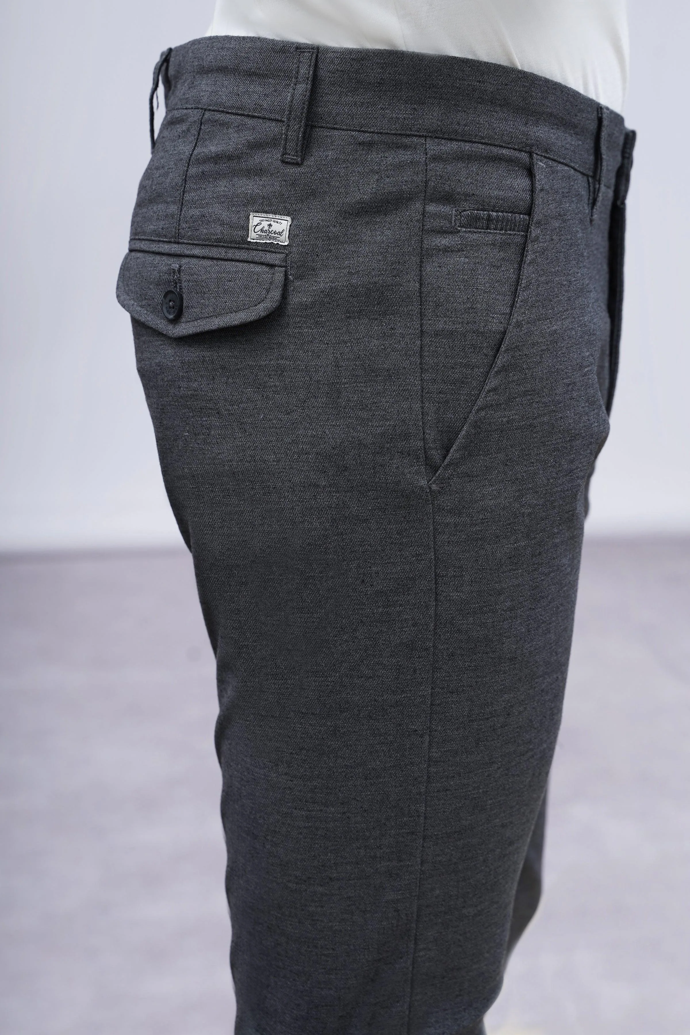 CASUAL PANT CROSS POCKET  CHARCOAL