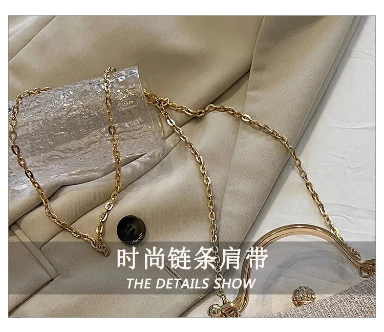 Chain Evening Bag Dinner Shoulder Bag for Women Handbag - Fashion Crossbody Bags Vintage Underarm Bag Satchel