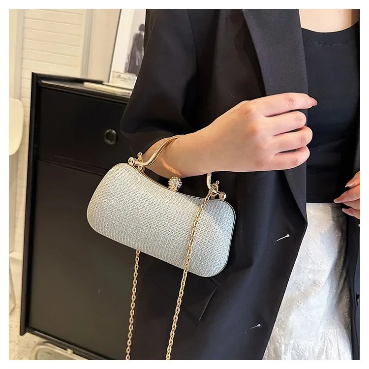 Chain Evening Bag Dinner Shoulder Bag for Women Handbag - Fashion Crossbody Bags Vintage Underarm Bag Satchel