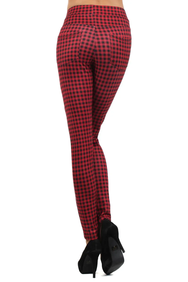 Chic Checkered Plaid Leggings