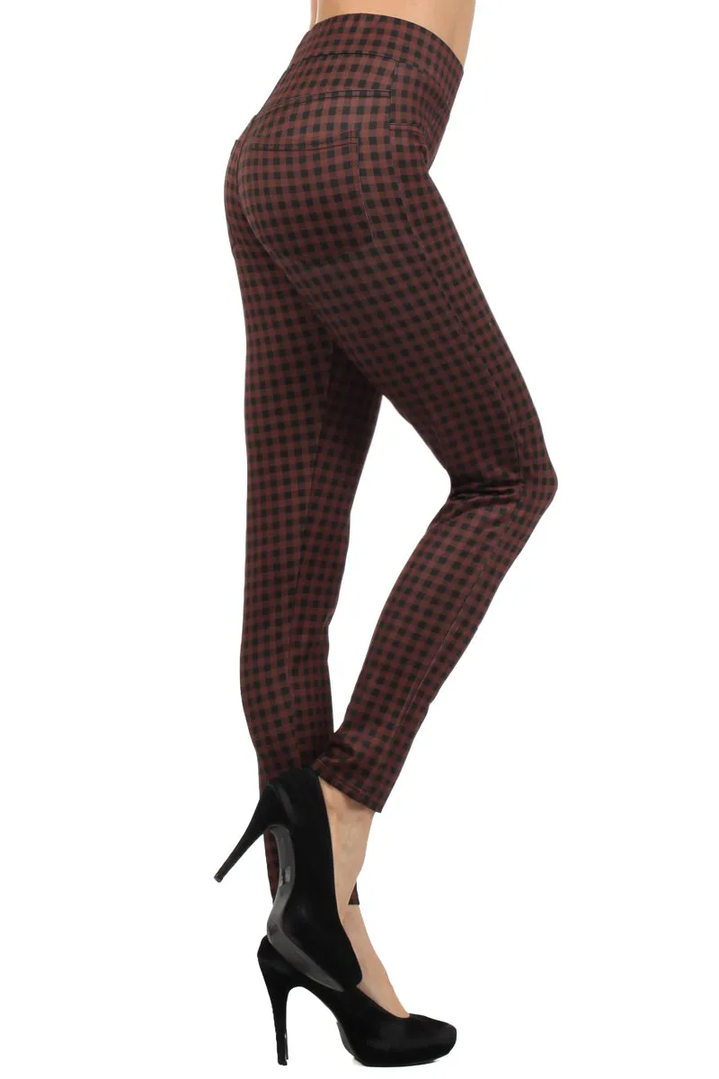 Chic Checkered Plaid Leggings