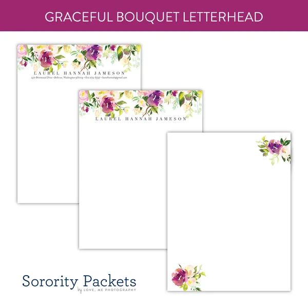 Chic Initial Custom Letterhead