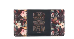 Christian Art-Check Book Hope & A Future Black Faux Leather CHB064