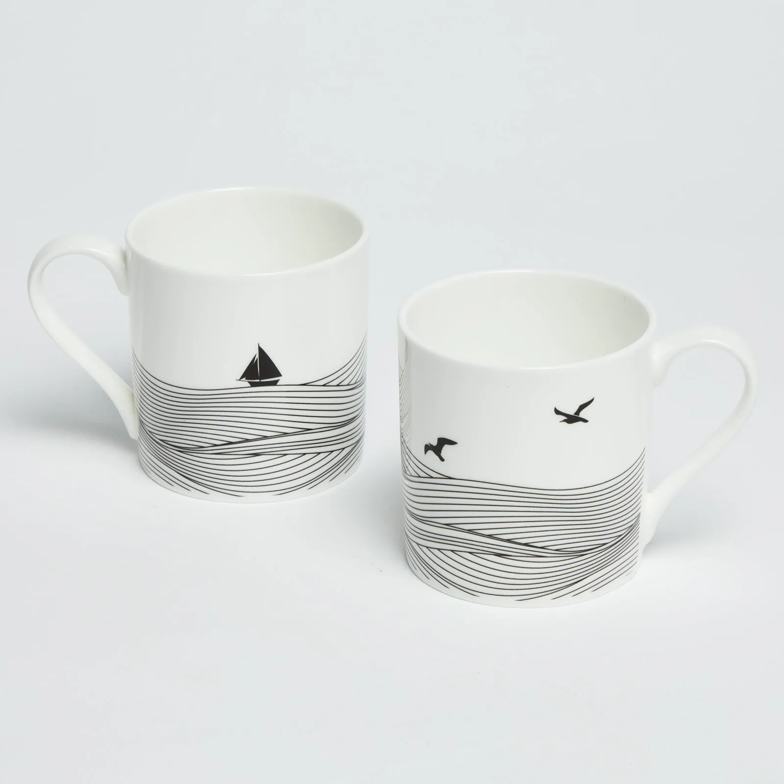 'Coastal Sea: Yachts' Fine China Mug