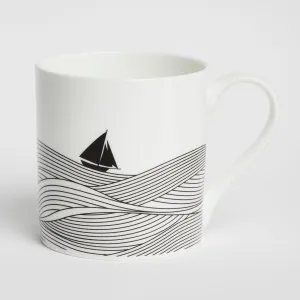 'Coastal Sea: Yachts' Fine China Mug