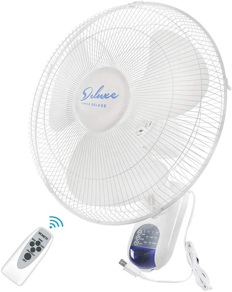 Deluxe 16 Inch Digital Wall Mount Fan with Remote Control