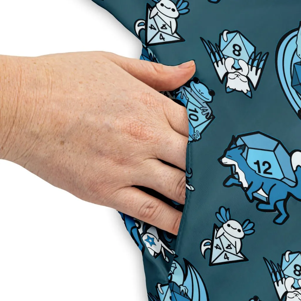 Dice Critters Blue Monochrome Dress