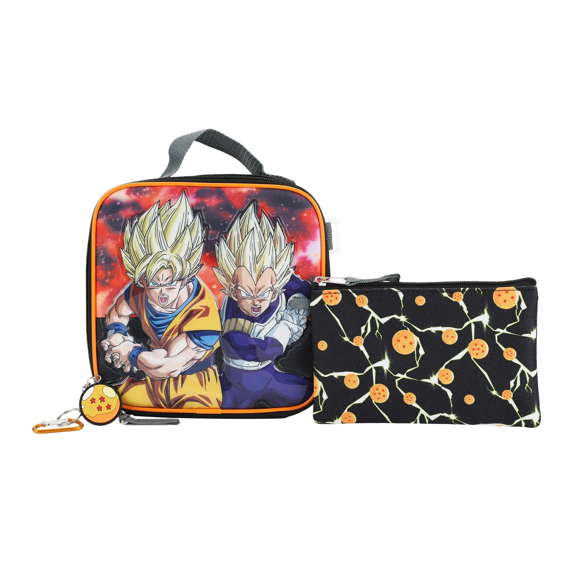 Dragon Ball Z Action Shot Kids 16" Backpack and Lunch Bag 5 Piece Set