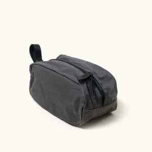 Drifter Dopp Kit - Slate Grey Waxed Canvas