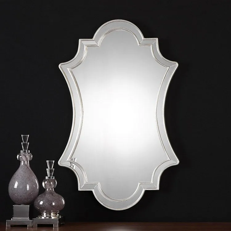 Elara Antiqued Silver Wall Mirror