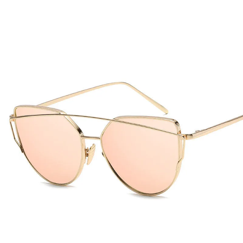 Elegant Metal Frame Cat Eye Sun Glass