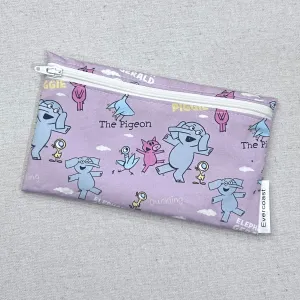 Elephant and Pig on Mauve Reusable Snack Bag