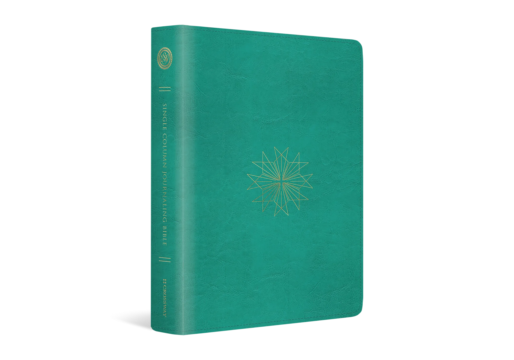 ESV Single Column Journaling Bible (TruTone, Teal, Resplendent Cross Design)