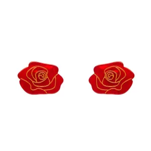 Eternal Rose Stud Earrings - Red by Erstwilder x Pete Cromer