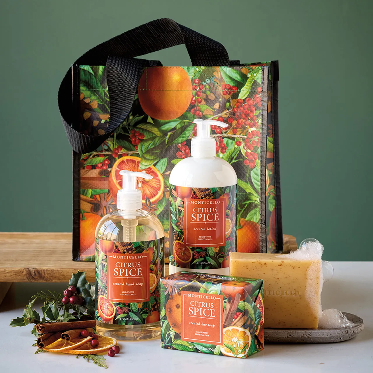 Evergreen & Orange Gift Collection