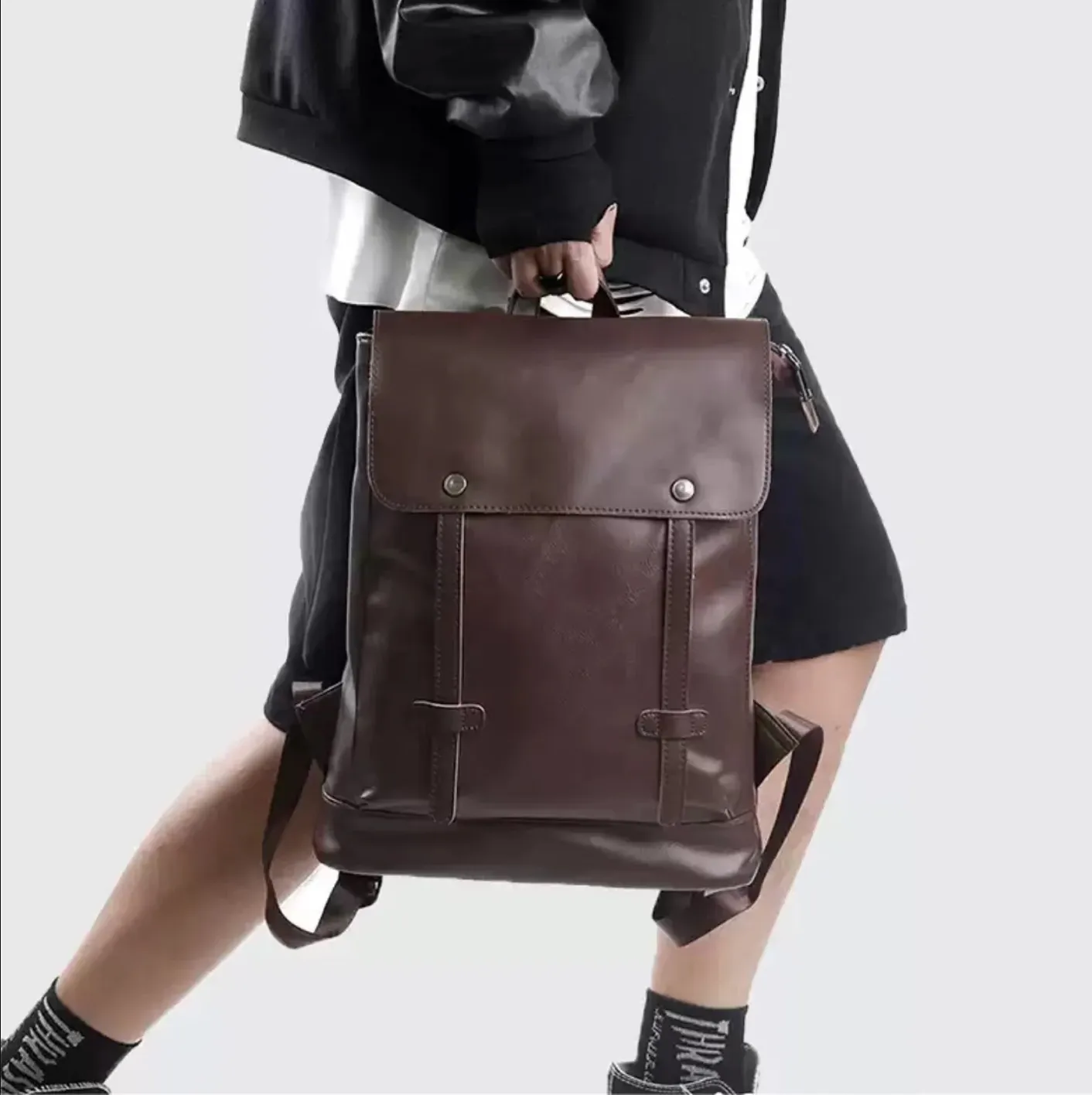 Exotic Leather Large Travel Backpack