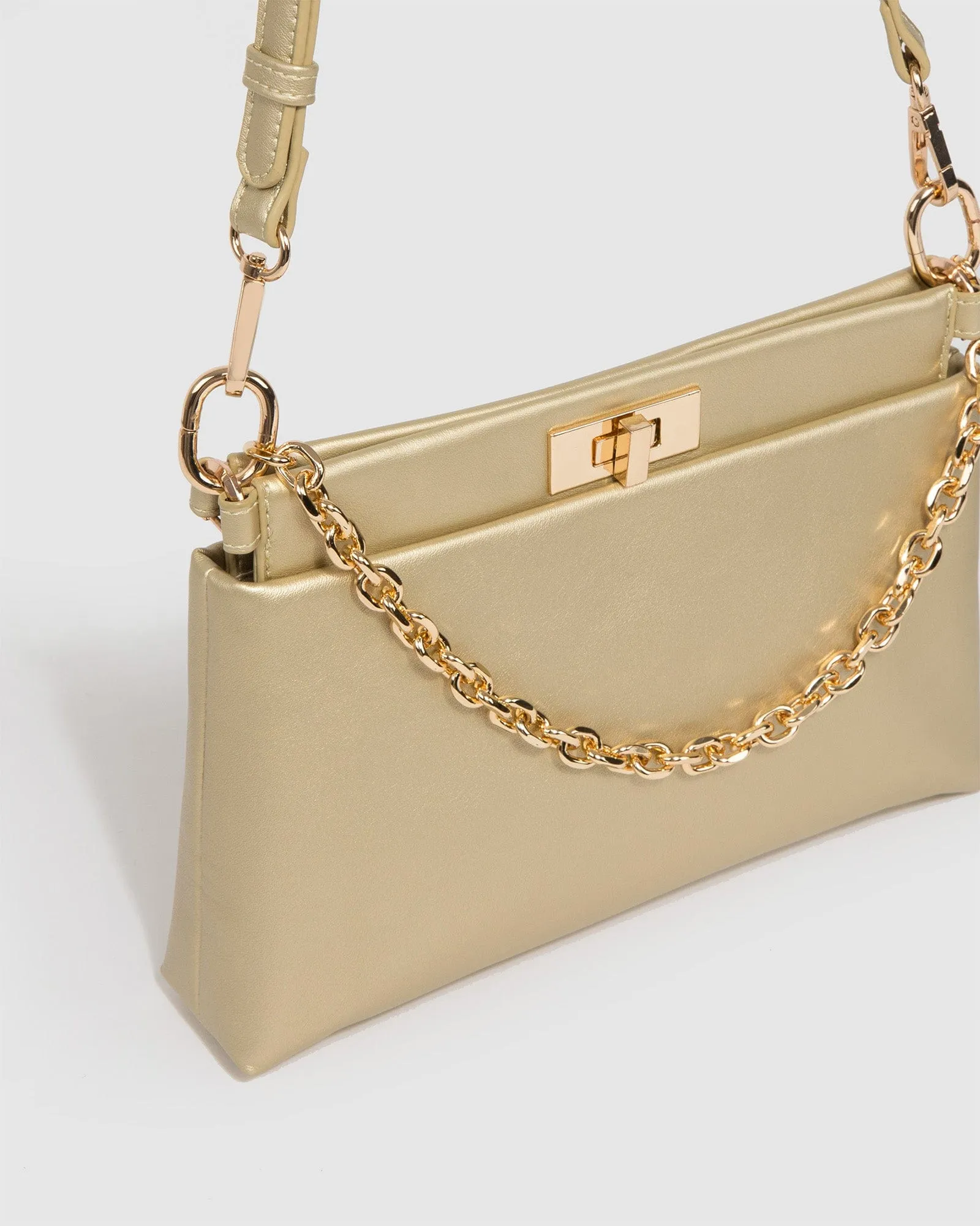 Gold Lorelie Chain Shoulder Bag