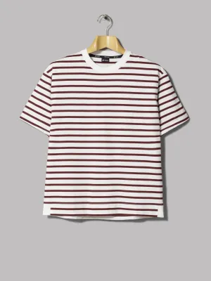 Goldwin Short Sleeved Border T-Shirt (Claret)