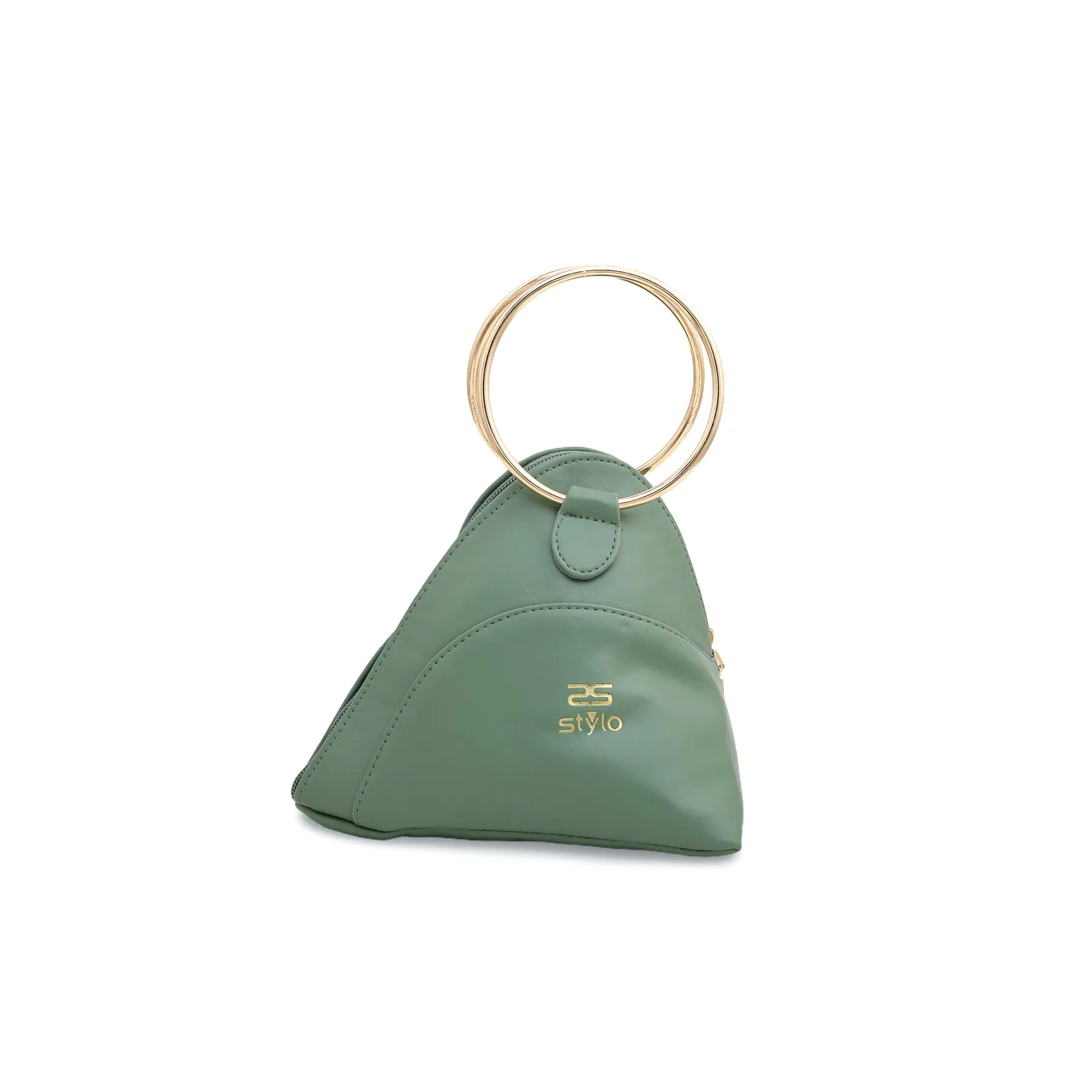 Green Triangle Ring Handle Pouch P92399