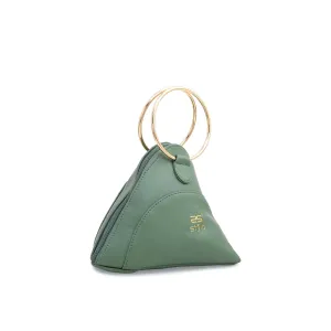 Green Triangle Ring Handle Pouch P92399