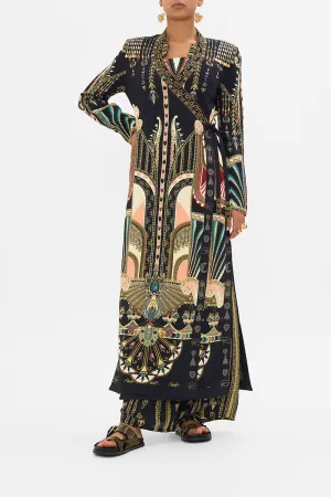 HAND EMBELLISHED CROSS OVER COAT THEY CALLED HER NEFERTARI