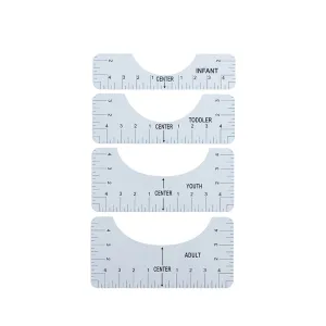 Hardware - Craft Express - Ruler Guides for Apparel Printing - White