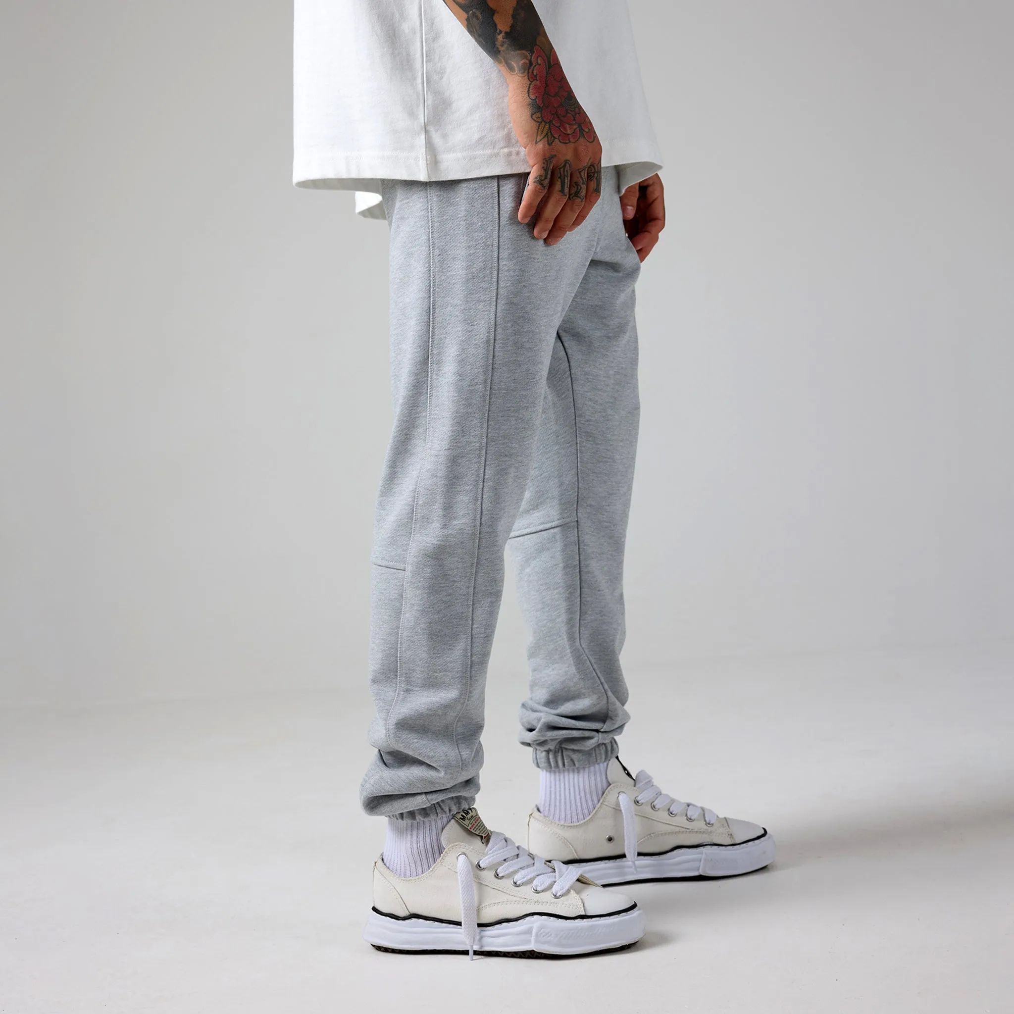 Heavyweight Cuffed Jogger | Grey Marl