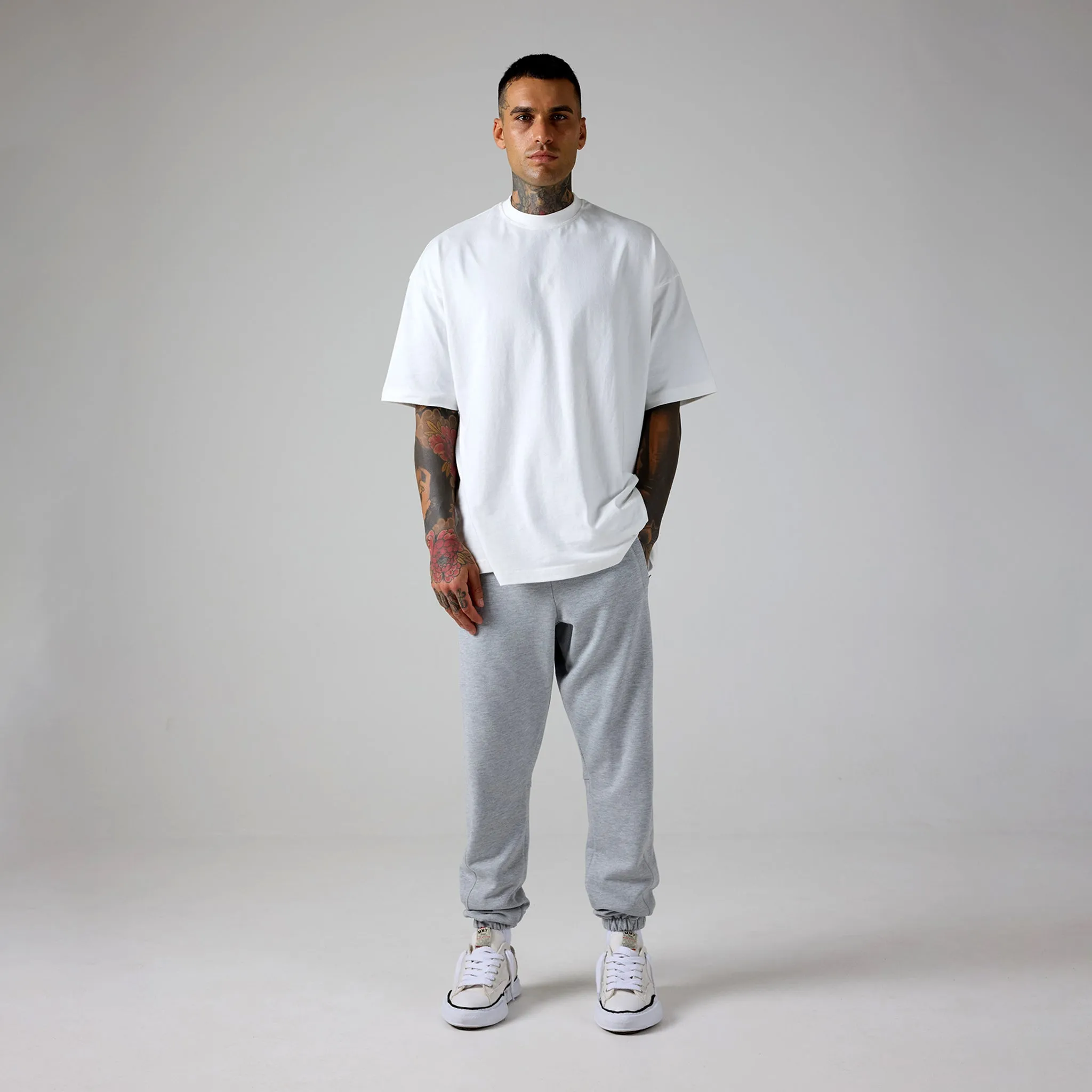 Heavyweight Cuffed Jogger | Grey Marl