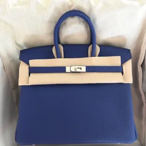 Hermès Birkin 25 Bleu Electrique Togo Palladium Hardware PHW