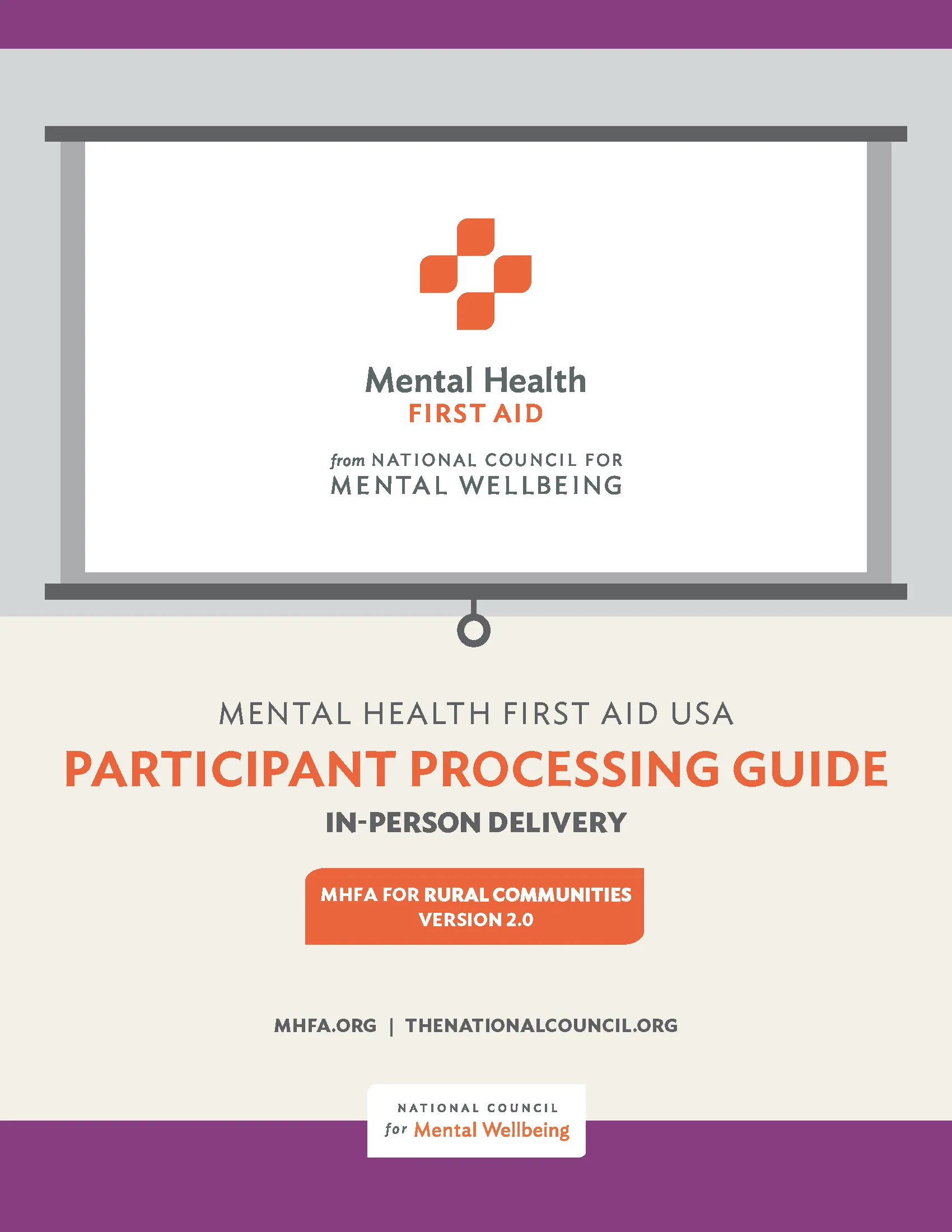 In-person Adult MHFA for Rural Communities Participant Processing Guide Version 2.0