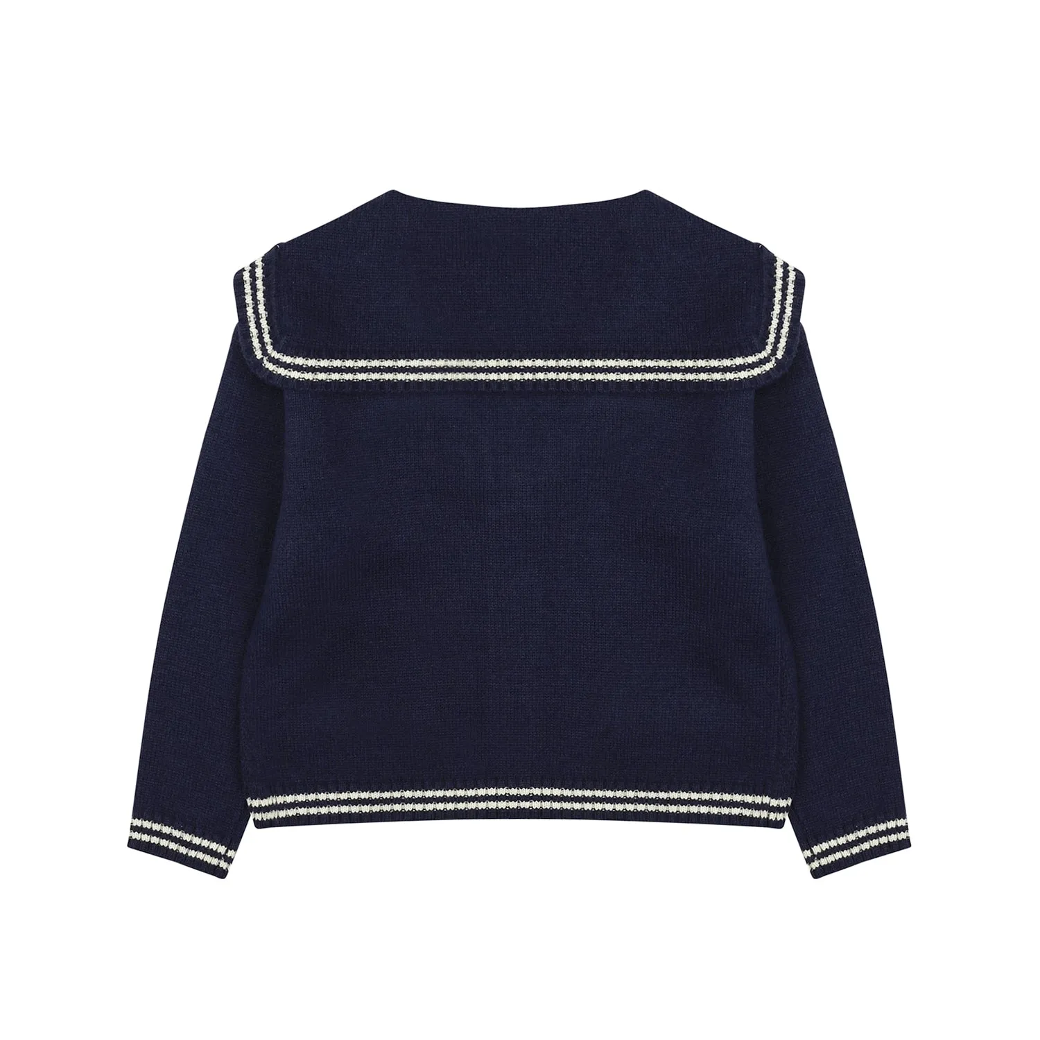 Jelly Mallow Flower Knit Cardigan | Navy