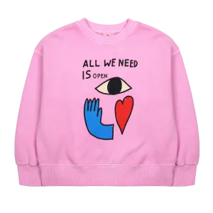 Jelly Mallow Object Pigment Sweatshirt | Pink