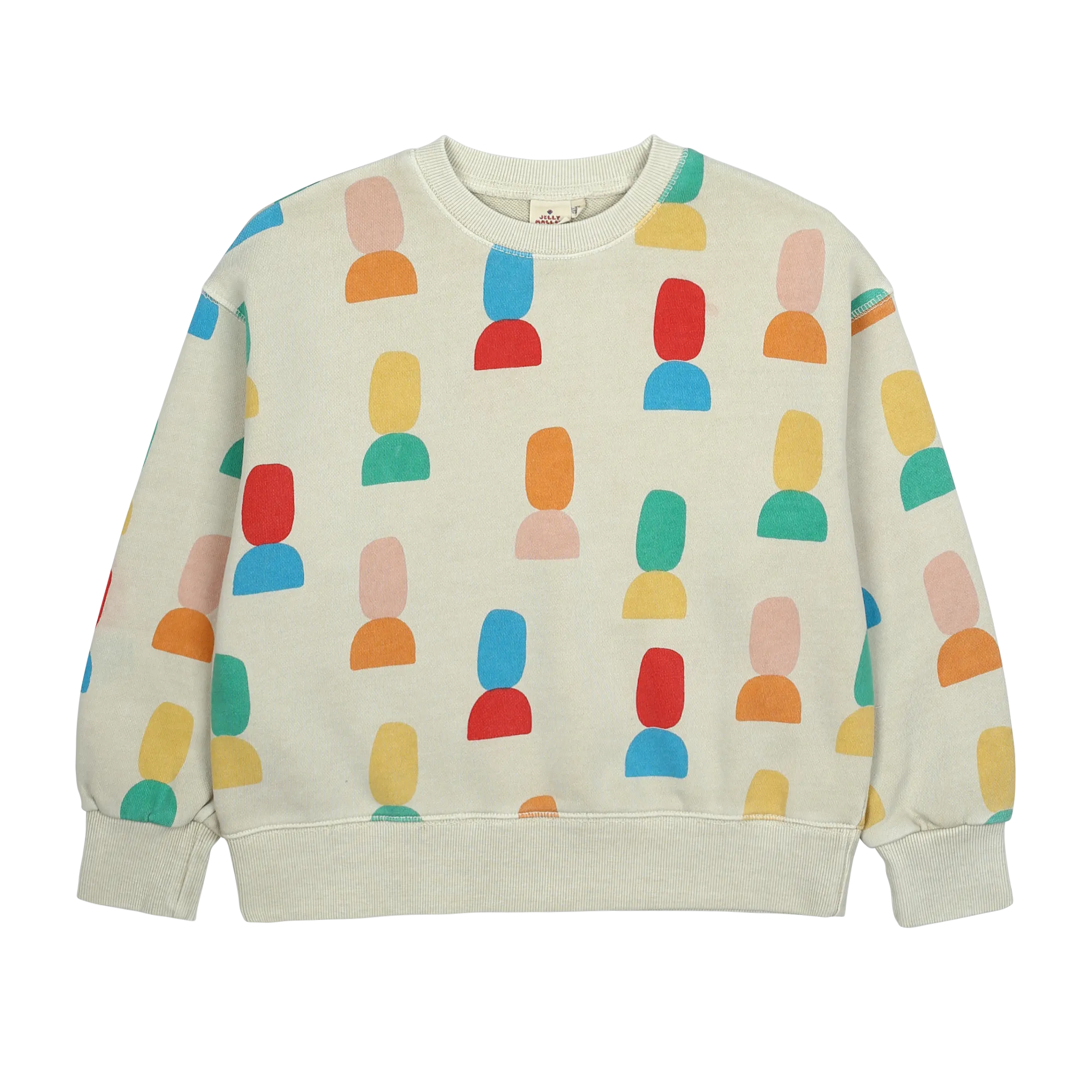 Jelly Mallow Shape Pigment Sweatshirt | Oat Beige