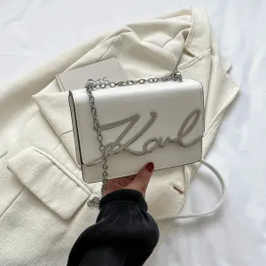 Karl White casual handbag