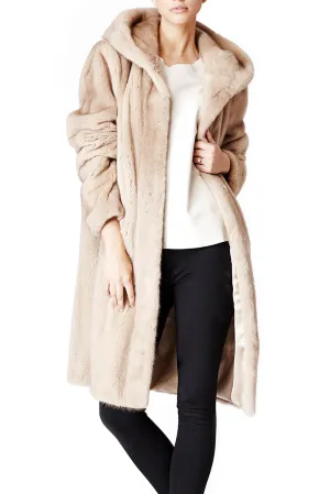 Katie Hoody Mink Fur Coat