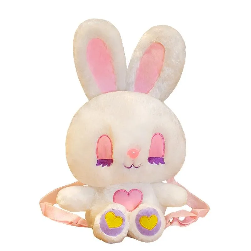 Kawaii Pink Rabbit Plush Backpack - Kawaii Mini Backpack